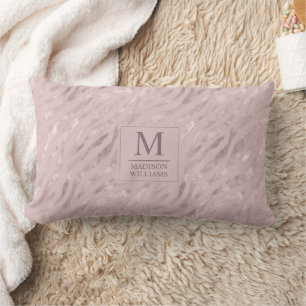 Almofada Lombar Padrão Rosa Pastel Dourado Brilho Rosa Personaliza