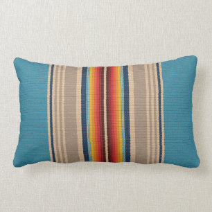 Almofada Lombar Padrão sem costura com faixas coloridas de serape