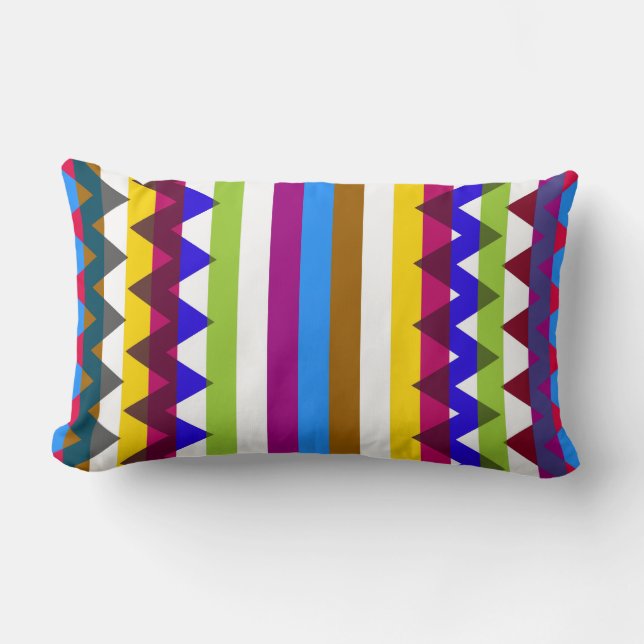 Almofada Lombar Padrão Trendy Chevron Stripes #14 (Frente)
