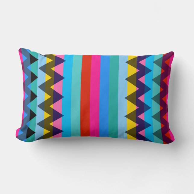 Almofada Lombar Padrão Trendy Chevron Stripes #26 (Frente)