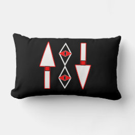 Almofada Lombar Padrão vermelho e preto,inspiração de tendência