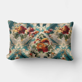 Almofada Lombar Padrão Whimsical Italiano Floral Damask