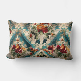Almofada Lombar Padrão Whimsical Italiano Floral Damask
