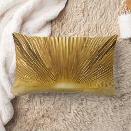 Almofada Lombar Padrões abstratos de linhas em ouro metálico arte