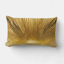 Almofada Lombar Padrões abstratos de linhas em ouro metálico arte