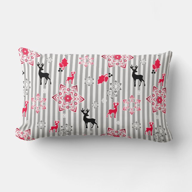 Almofada Lombar Padrões de Natal (Frente)