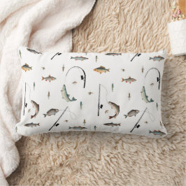 Almofada Lombar Padrões do Tema Peixe de Arco e Enguia