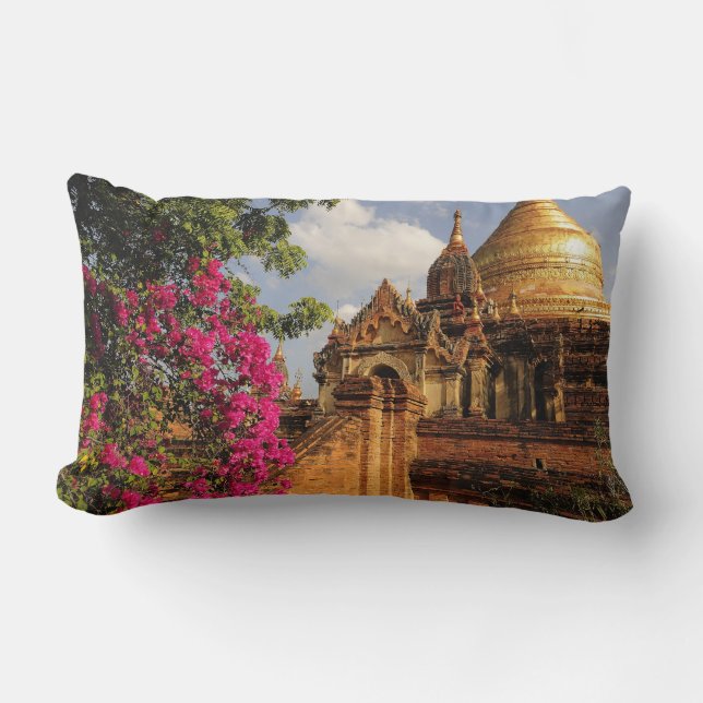 Almofada Lombar Pagode Dhamma Yazaka em Bagan (Pagan), Mianmar (Frente)