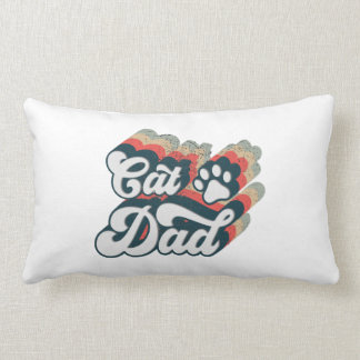 Almofada Lombar Pai de Gato Retroativo, Design de Sublimação do Pa