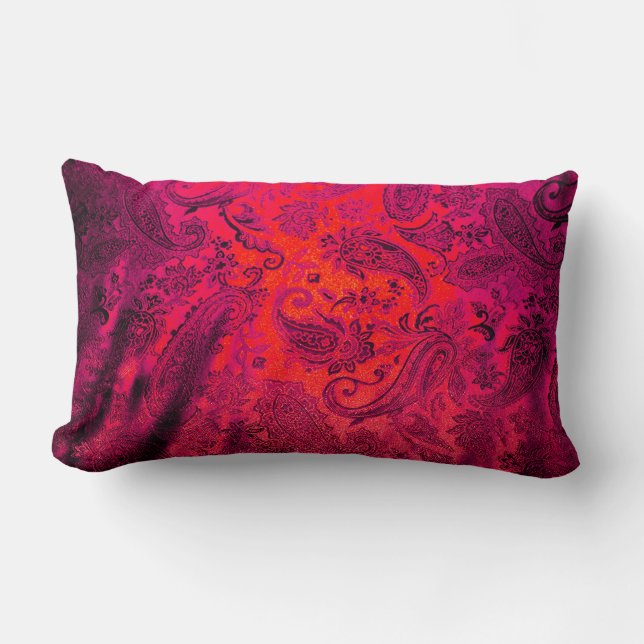 Almofada Lombar Paisley roxo (Frente)