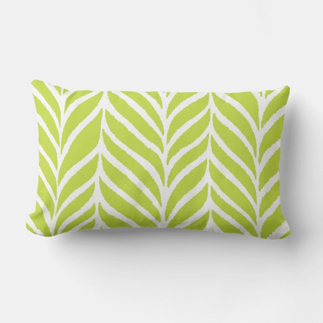 Almofada Lombar Palm Leaves Pattern Chartreuse Green (Frente)