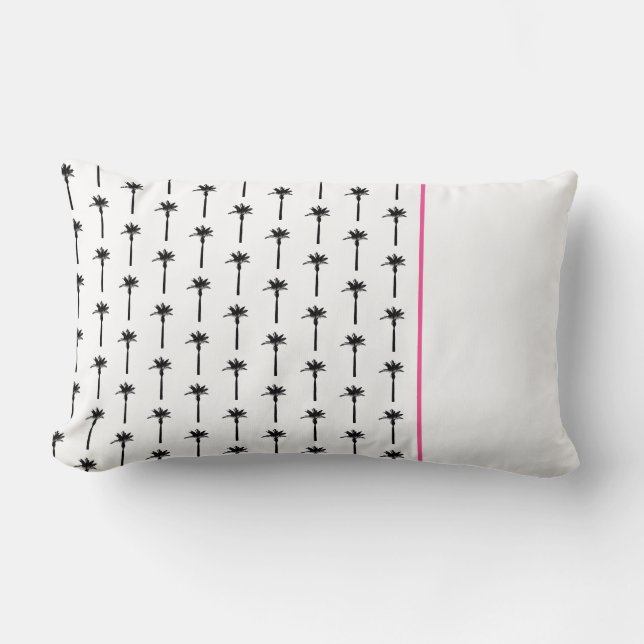 Almofada Lombar Palm Tree Pattern Viagem Tropical Beach (Frente)