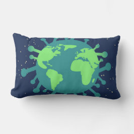 Almofada Lombar Pandemia Global (Partícula Vírus) (Infecção Viral)