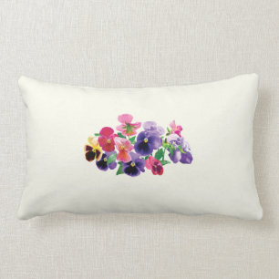 Almofada Lombar Pansies Pastel