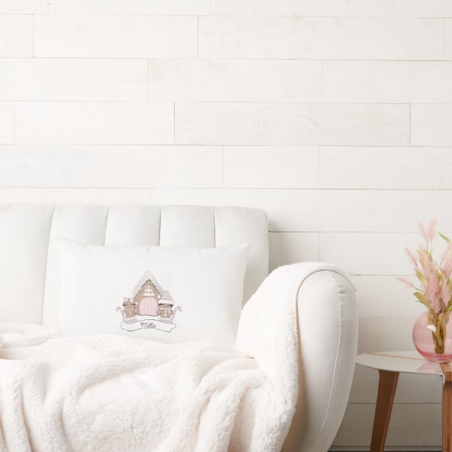 Almofada Lombar Pão de Gengibre de Natal (Sofá)