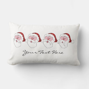 Almofada Lombar Papai noel Mustaches travesseiro decorativo person