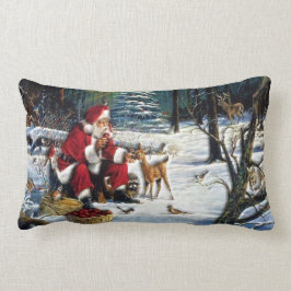 Almofada Lombar Papai noel tradicional do Natal no parque