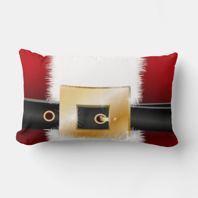 Almofada Lombar Papais noeis Adequam Xadrez de Natal (Frente)