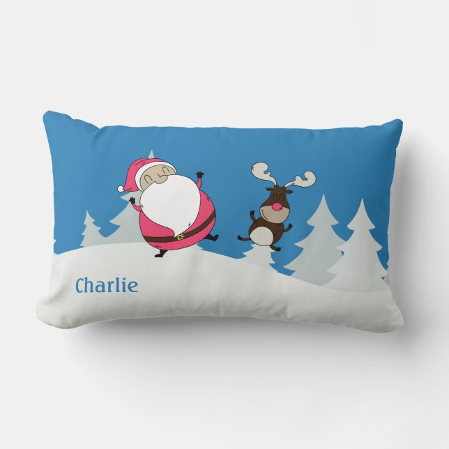 Almofada Lombar Papais noeis e travesseiros decorativos personaliz (Frente)