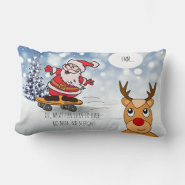 Almofada Lombar Papais noeis no skate, surra engraçada no inverno