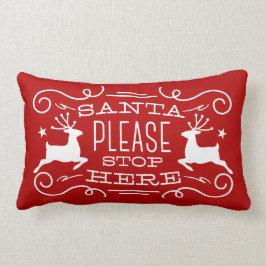 Almofada Lombar Papais noeis Param Aqui Vermelho
