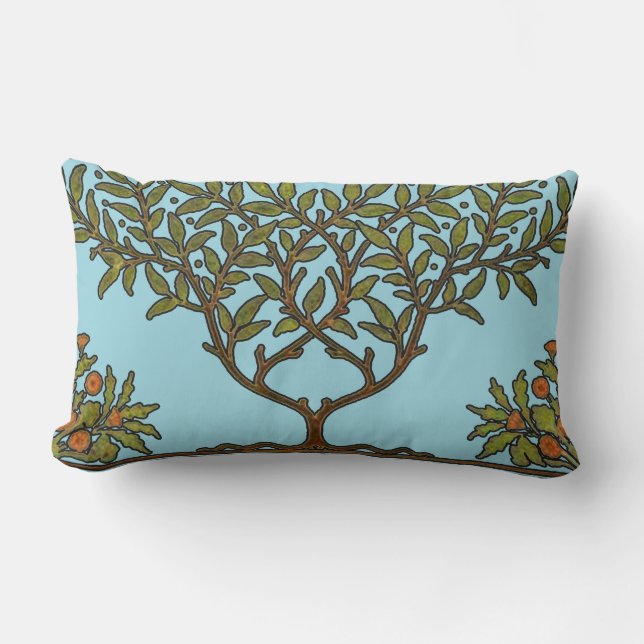 Almofada Lombar Papel de Parede Friso Floral de William Morris (Frente)