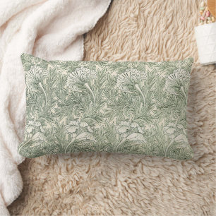 Almofada Lombar Papel de Parede Tulipa Clássico Verde de William M