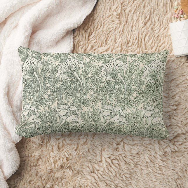 Almofada Lombar Papel de Parede Tulipa Clássico Verde de William M (Cobertor)