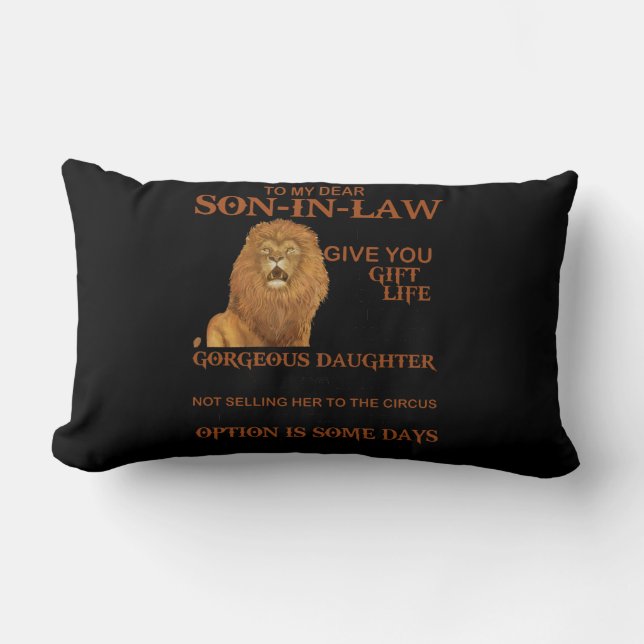 Almofada Lombar Para o meu querido filho da lei, não te dei o pres (Frente)