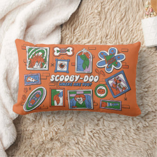 Almofada Lombar Parede de Quadros de Halloween do Scooby-Doo