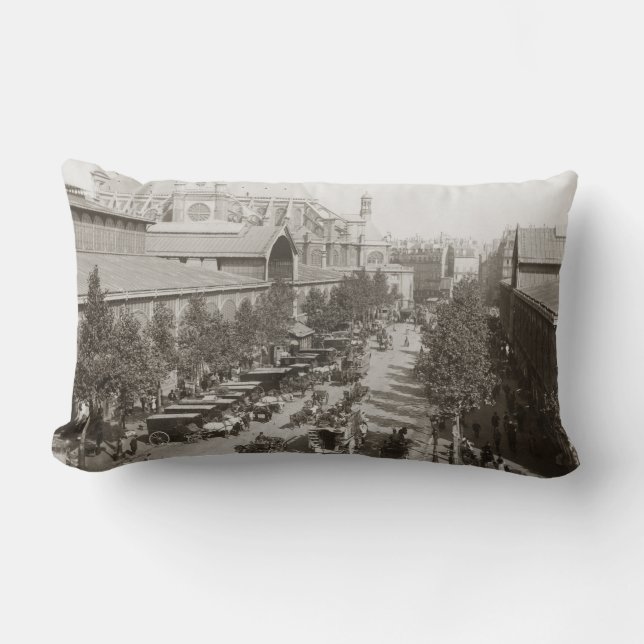 Almofada Lombar Paris: Les Halles, C1900 (Frente)