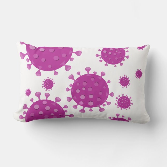 Almofada Lombar Partícula Viral Roxa (Frente)