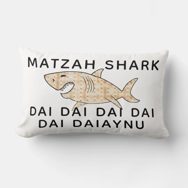 Almofada Lombar Passagem 13 x 21 Daiaynu Matzah Shark (Frente)