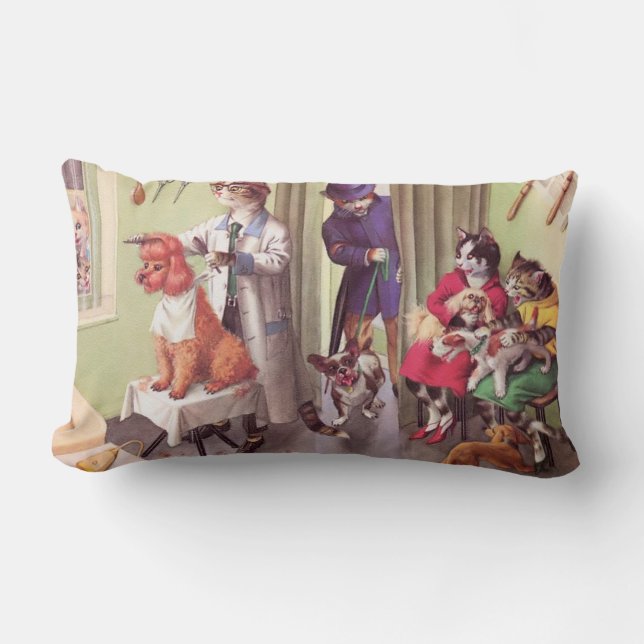 Almofada Lombar PASSARELAS: Buldogue no travesseiro    do coxim (Frente)