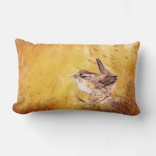 Almofada Lombar Pássaro de Wren, Cor de Água Cura