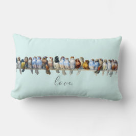 Almofada Lombar Pássaros em uma família do fio