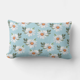 ALMOFADA LOMBAR PASTEL AZUL COM AMARELO BRANCO E AMARELO