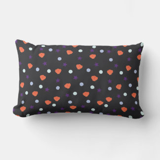 Almofada Lombar Pastel Halloween Shells & Sea Stars em Negro