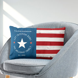 Almofada Lombar Patriótica Americana Bandeira País Russo Madeira