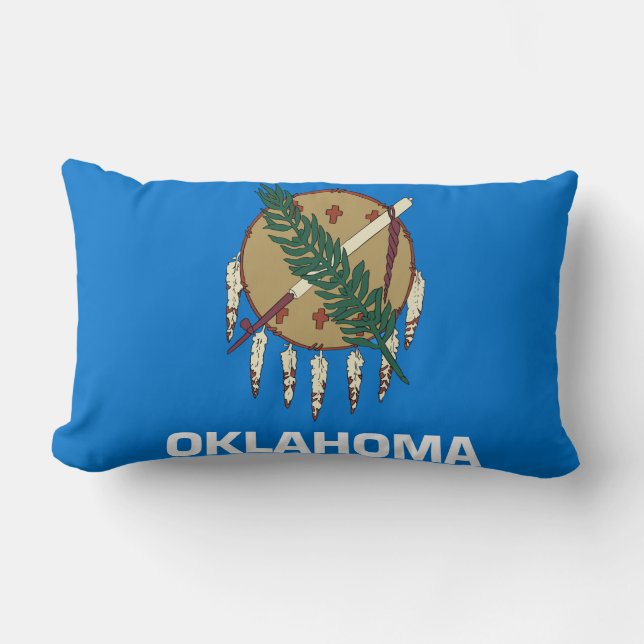 Almofada Lombar Patriótico Impressão do Estado de Oklahoma (Frente)