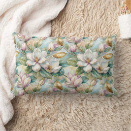 Almofada Lombar Pattern Elegant Magnolia Flowers