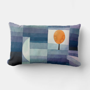 Almofada Lombar Paul Klee Precursor do Outono Azul Moderno Abstrat