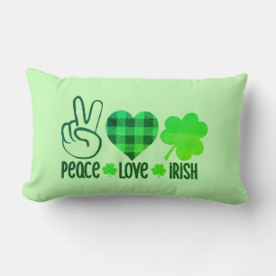 Almofada Lombar Paz Amor Irlandês Desenho do Dia de São Patrício-6