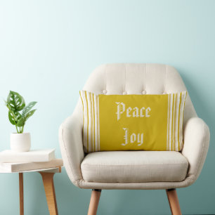Almofada Lombar Paz e alegria, Cinzas Ouros Vintage Personalizadas