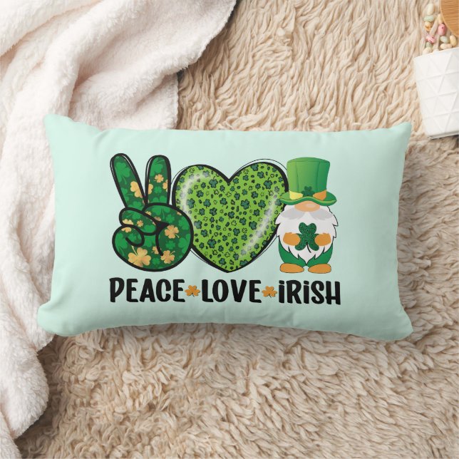Almofada Lombar Peace Love Irish Travesseiros decorativos - Cozy C (Cobertor)