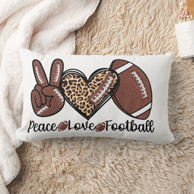 Almofada Lombar Peace Peace Love Football USA – Patriotic Sports (Cobertor)