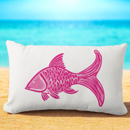 Almofada Lombar Peixe Rosa Chique