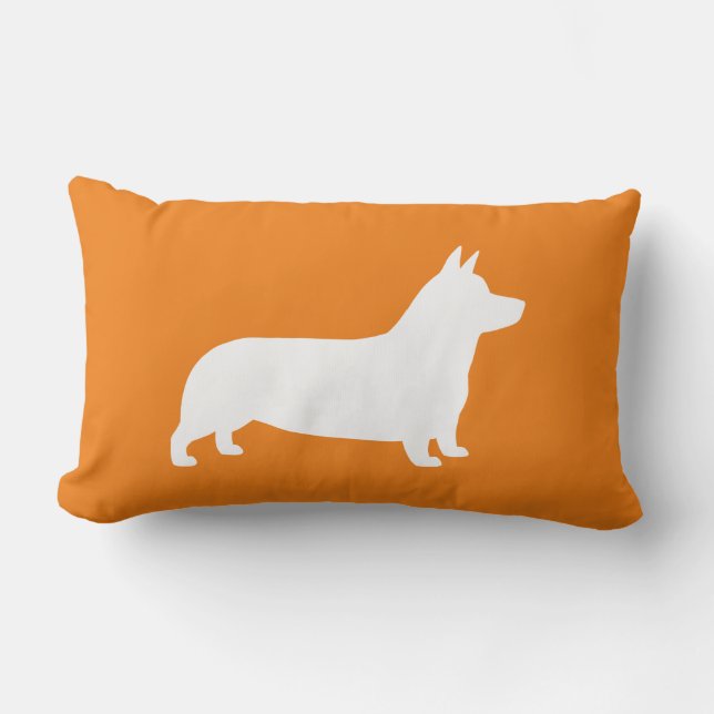 Almofada Lombar Pembroke Welsh Corgi Dog Silhouette (Frente)