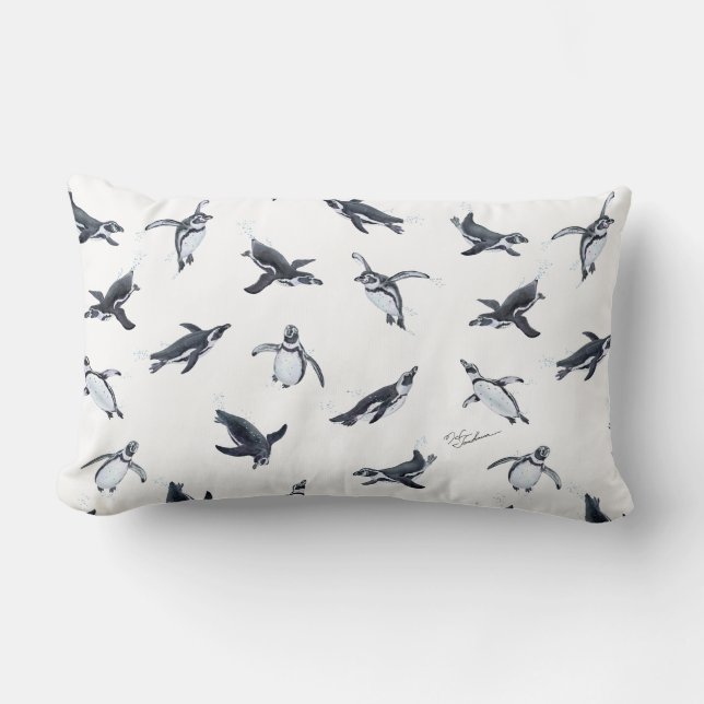 Almofada Lombar Penguin Squadron | Ocean Art Design (Frente)