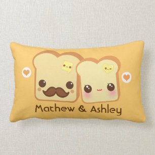 Almofada Lombar Personalizado - casal bonito dos brindes de Kawaii